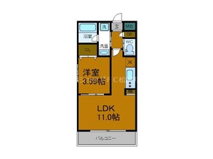 FRENCIANOIE難波南の物件間取画像